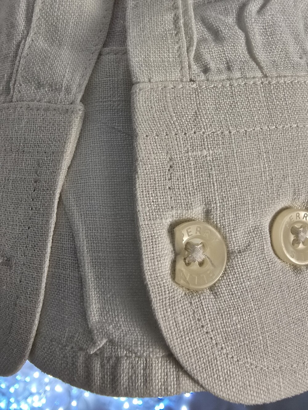 Perry Ellis White L Sleeve Linen 3 Button Resortwear Shirt. Mens Sz XL - Picture 9 of 10